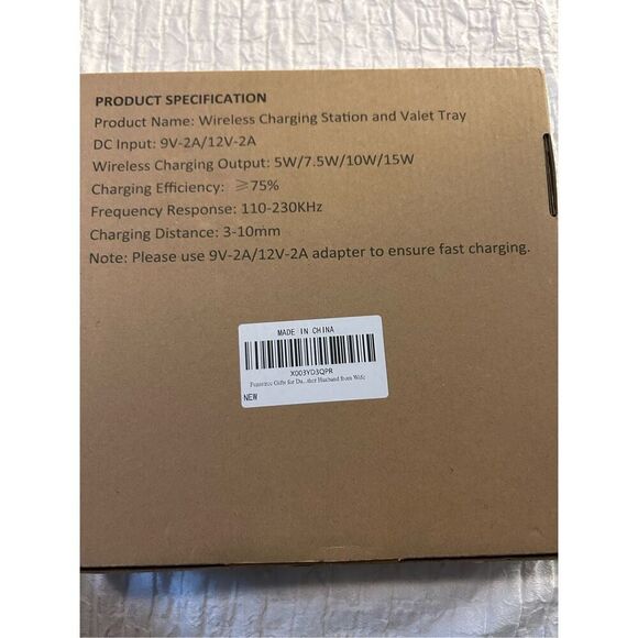 NEW Fathers Day Vegan Leather Wireless Charging Station & Valet Gift Set - Picture 5 of 9